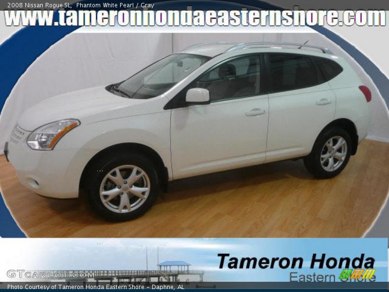 Phantom White Pearl / Gray 2008 Nissan Rogue SL
