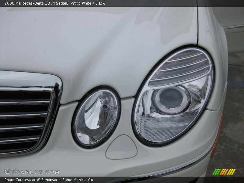 Arctic White / Black 2008 Mercedes-Benz E 350 Sedan