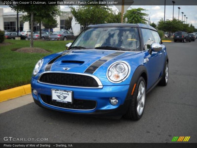 Laser Blue Metallic / Punch Carbon Black Leather 2009 Mini Cooper S Clubman