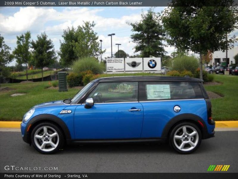 Laser Blue Metallic / Punch Carbon Black Leather 2009 Mini Cooper S Clubman
