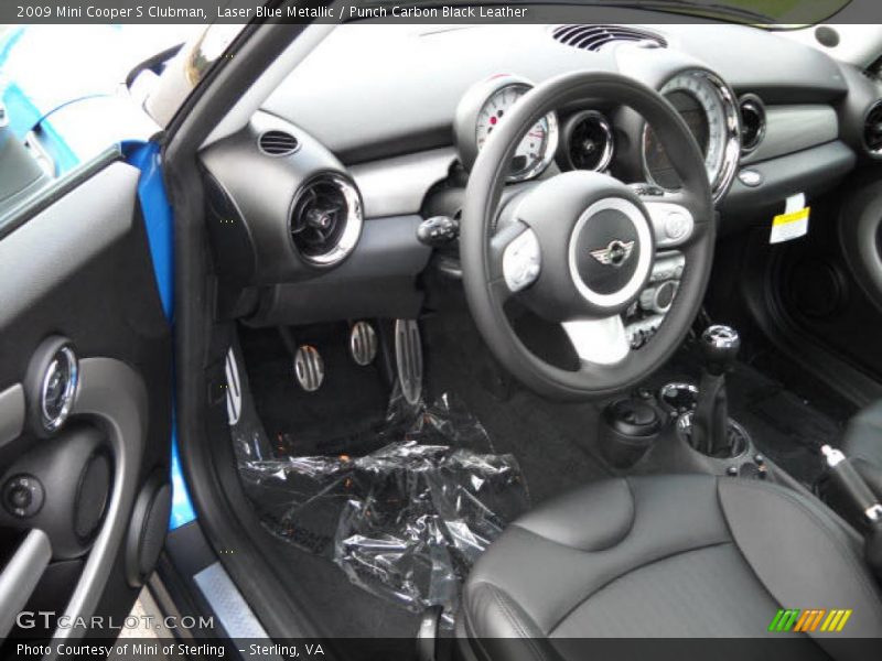 Laser Blue Metallic / Punch Carbon Black Leather 2009 Mini Cooper S Clubman