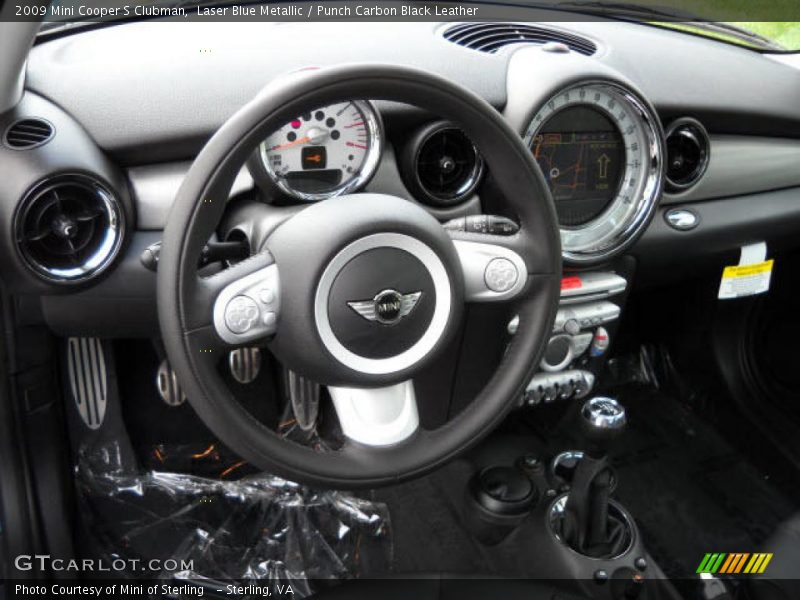 Laser Blue Metallic / Punch Carbon Black Leather 2009 Mini Cooper S Clubman