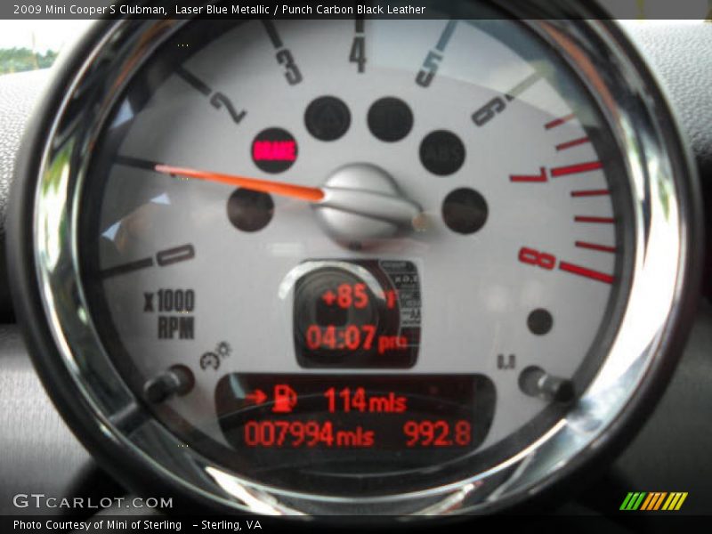 Laser Blue Metallic / Punch Carbon Black Leather 2009 Mini Cooper S Clubman