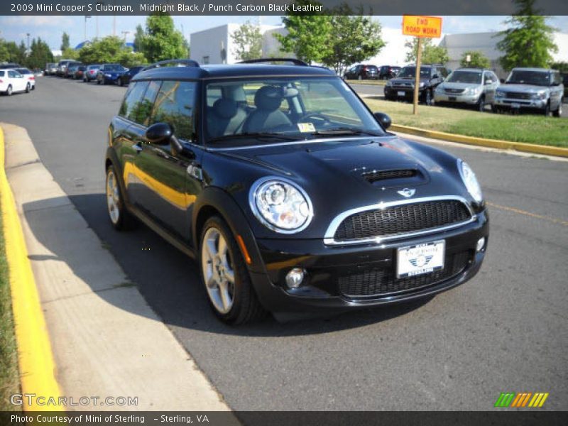 Midnight Black / Punch Carbon Black Leather 2009 Mini Cooper S Clubman