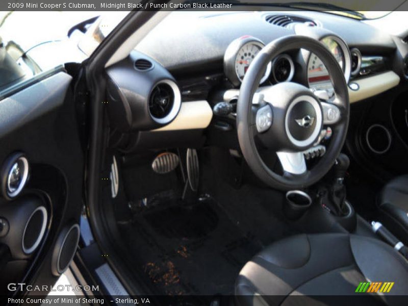 Midnight Black / Punch Carbon Black Leather 2009 Mini Cooper S Clubman