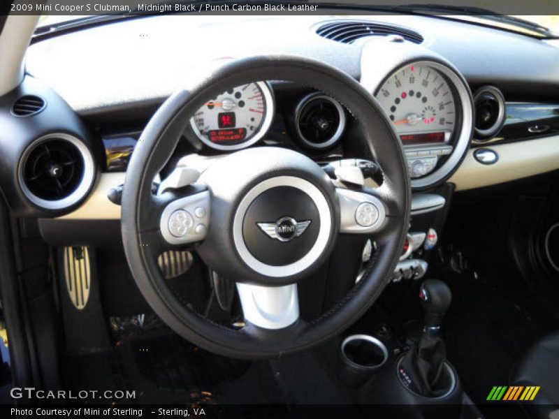 Midnight Black / Punch Carbon Black Leather 2009 Mini Cooper S Clubman