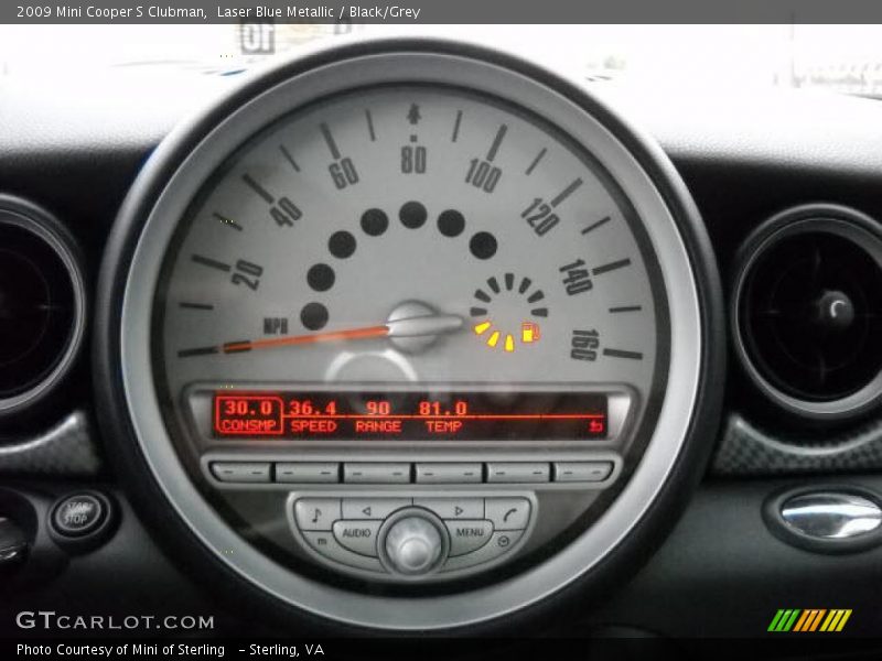 Laser Blue Metallic / Black/Grey 2009 Mini Cooper S Clubman