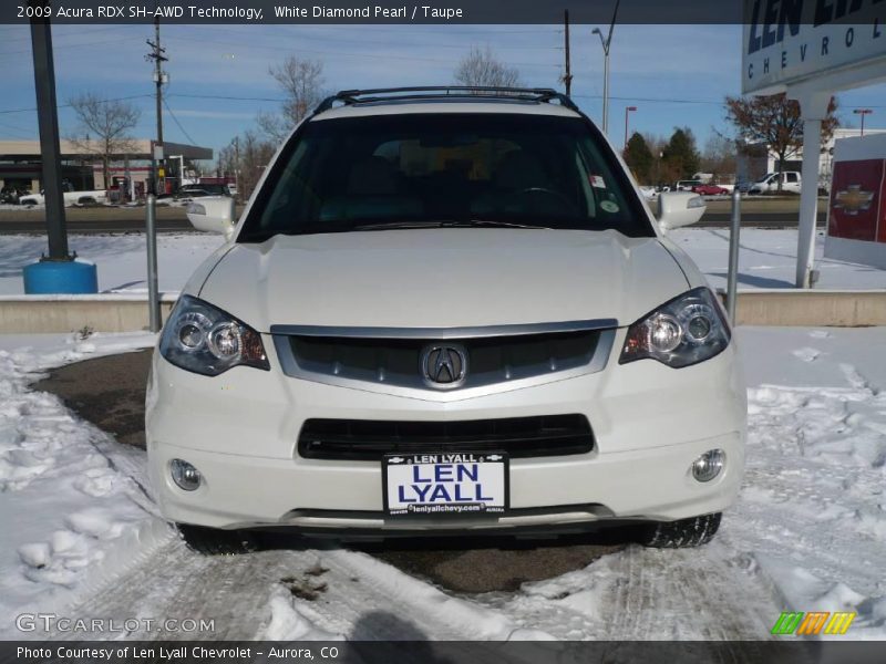 White Diamond Pearl / Taupe 2009 Acura RDX SH-AWD Technology