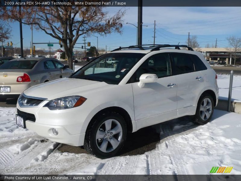 White Diamond Pearl / Taupe 2009 Acura RDX SH-AWD Technology