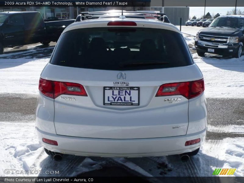 White Diamond Pearl / Taupe 2009 Acura RDX SH-AWD Technology