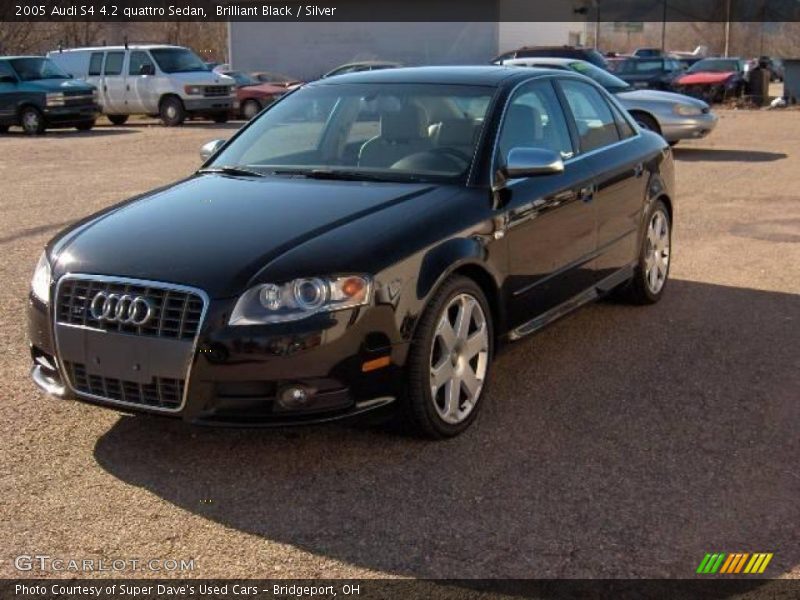 Brilliant Black / Silver 2005 Audi S4 4.2 quattro Sedan