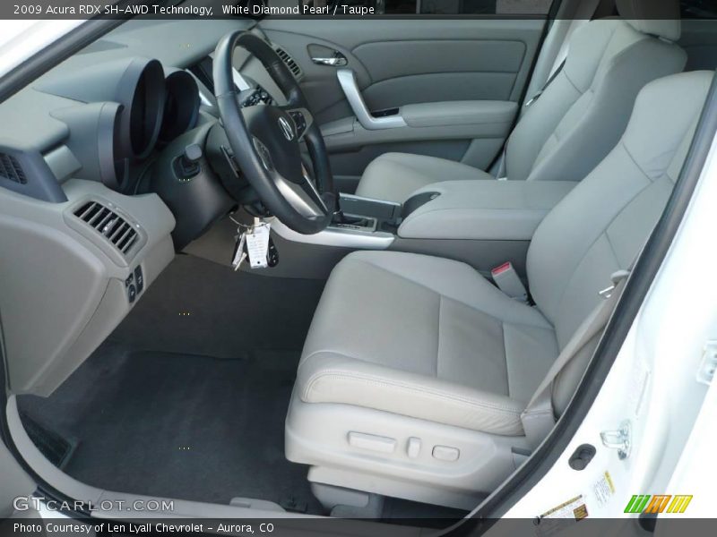 White Diamond Pearl / Taupe 2009 Acura RDX SH-AWD Technology