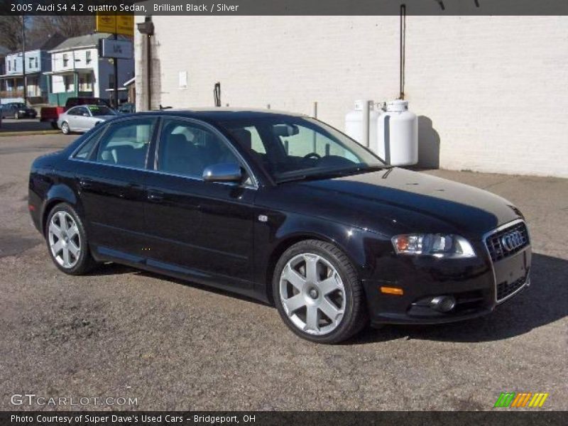 Brilliant Black / Silver 2005 Audi S4 4.2 quattro Sedan