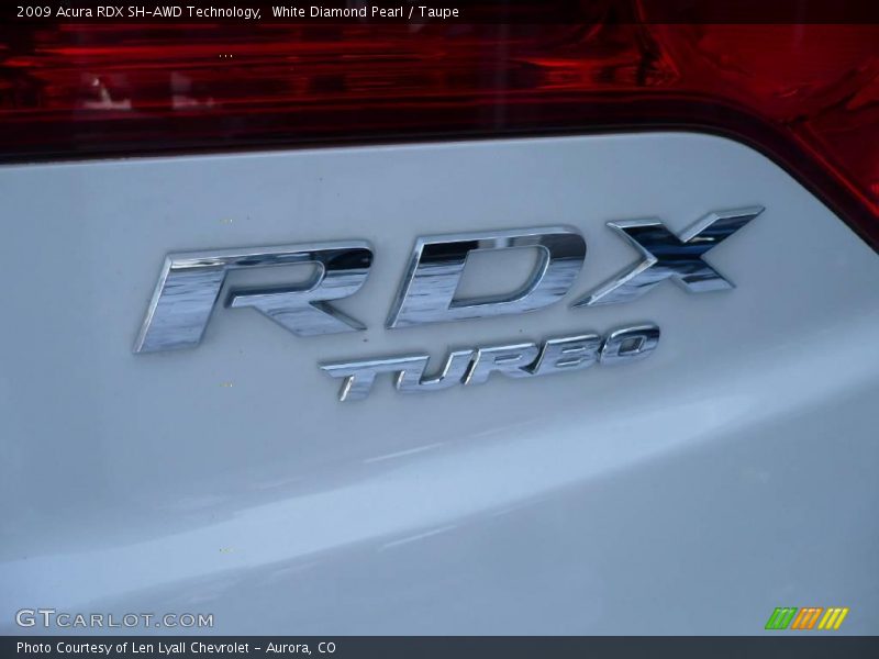 White Diamond Pearl / Taupe 2009 Acura RDX SH-AWD Technology