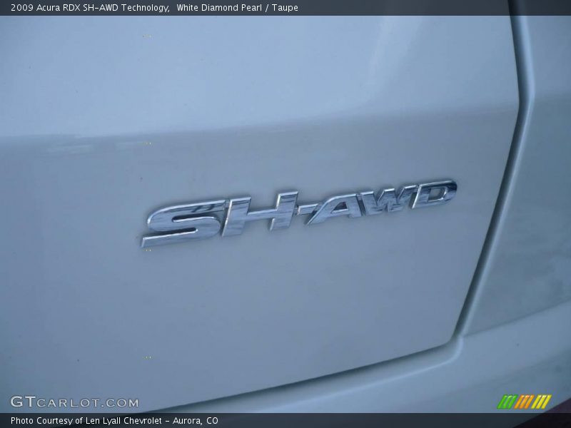 White Diamond Pearl / Taupe 2009 Acura RDX SH-AWD Technology
