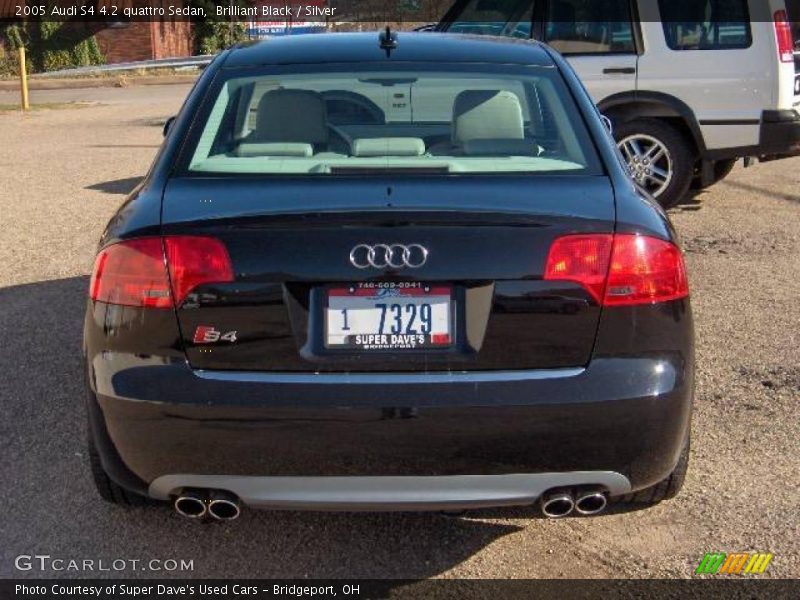 Brilliant Black / Silver 2005 Audi S4 4.2 quattro Sedan
