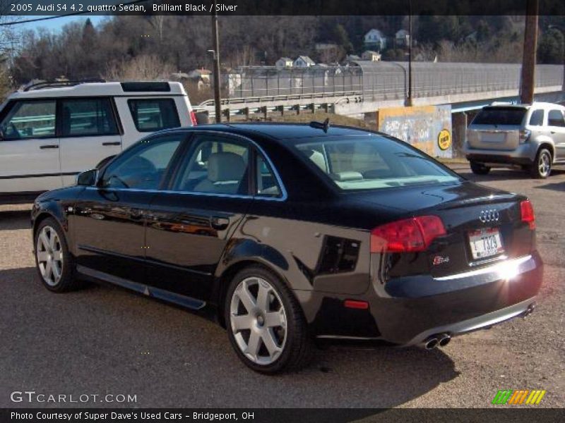 Brilliant Black / Silver 2005 Audi S4 4.2 quattro Sedan