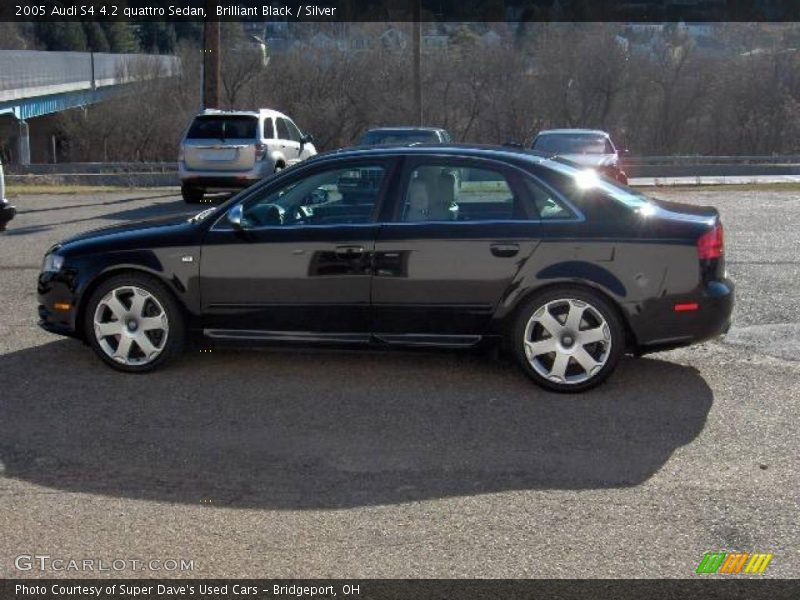 Brilliant Black / Silver 2005 Audi S4 4.2 quattro Sedan