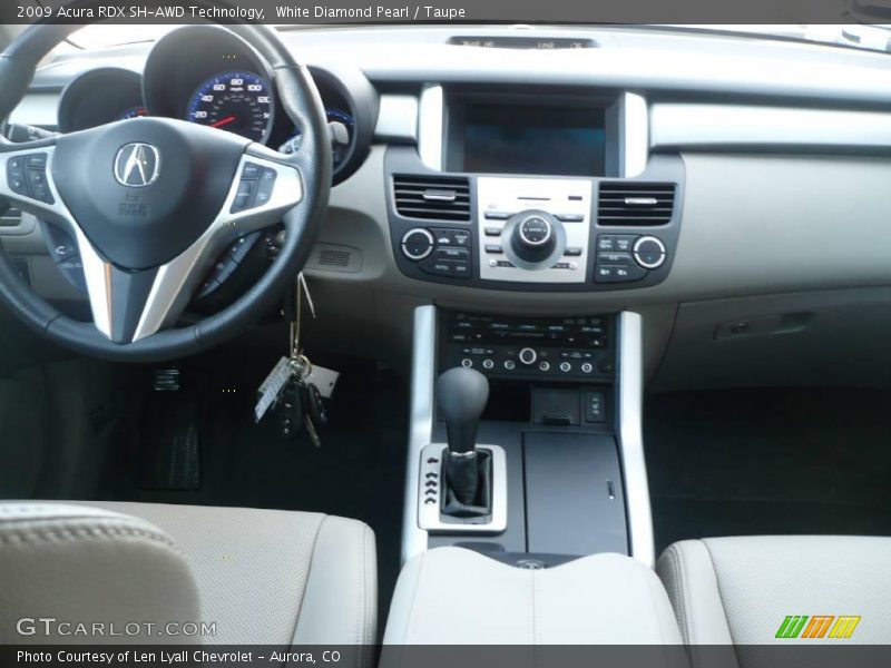 White Diamond Pearl / Taupe 2009 Acura RDX SH-AWD Technology