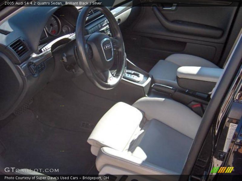 Brilliant Black / Silver 2005 Audi S4 4.2 quattro Sedan