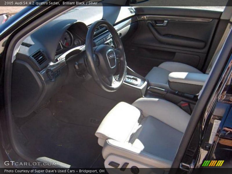Brilliant Black / Silver 2005 Audi S4 4.2 quattro Sedan
