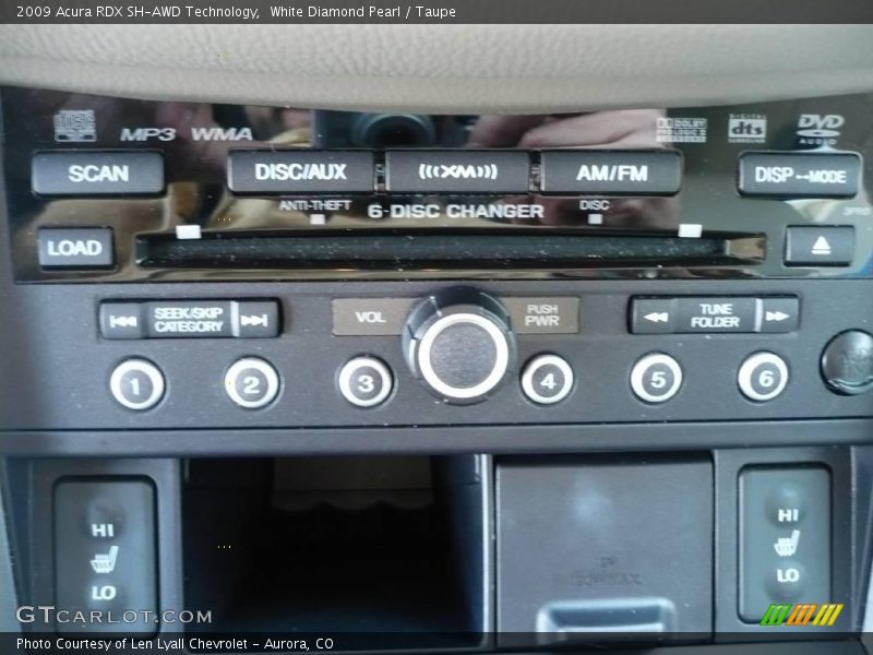 White Diamond Pearl / Taupe 2009 Acura RDX SH-AWD Technology