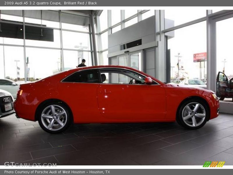 Brilliant Red / Black 2009 Audi A5 3.2 quattro Coupe