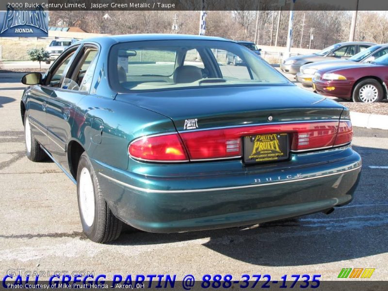 Jasper Green Metallic / Taupe 2000 Buick Century Limited