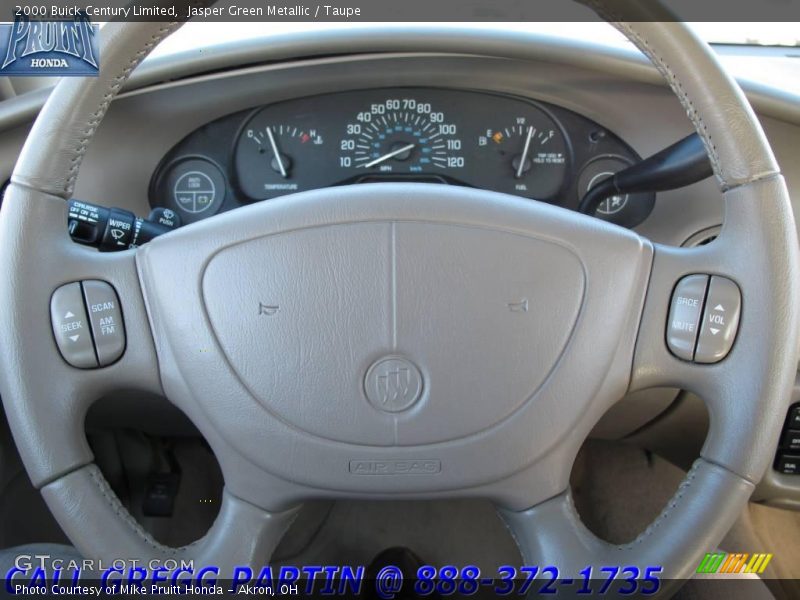 Jasper Green Metallic / Taupe 2000 Buick Century Limited