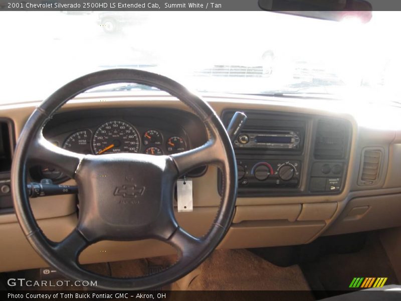 Summit White / Tan 2001 Chevrolet Silverado 2500HD LS Extended Cab