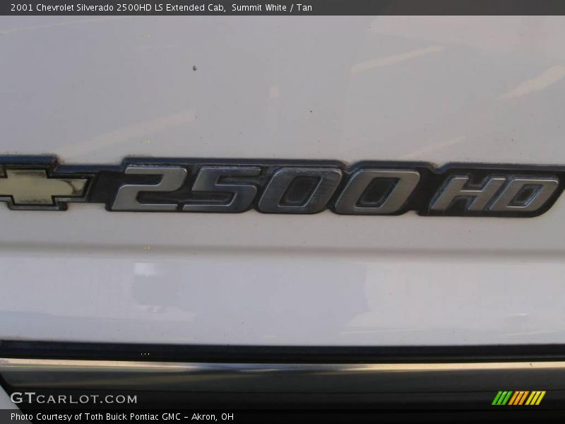 Summit White / Tan 2001 Chevrolet Silverado 2500HD LS Extended Cab