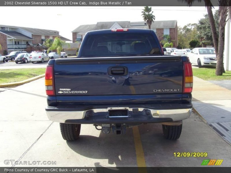 Indigo Blue Metallic / Tan 2002 Chevrolet Silverado 1500 HD LT Crew Cab