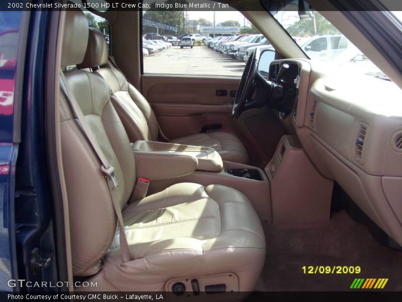Indigo Blue Metallic / Tan 2002 Chevrolet Silverado 1500 HD LT Crew Cab