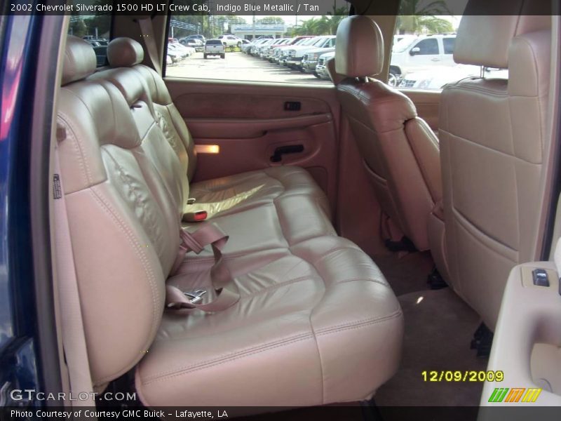 Indigo Blue Metallic / Tan 2002 Chevrolet Silverado 1500 HD LT Crew Cab