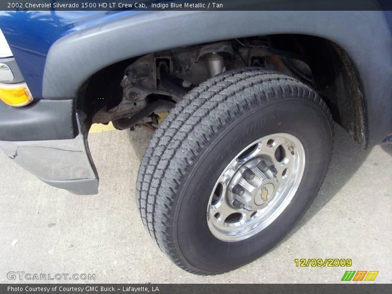 Indigo Blue Metallic / Tan 2002 Chevrolet Silverado 1500 HD LT Crew Cab