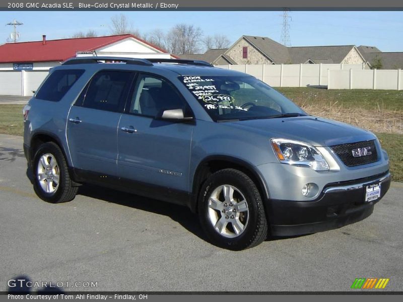 Blue-Gold Crystal Metallic / Ebony 2008 GMC Acadia SLE