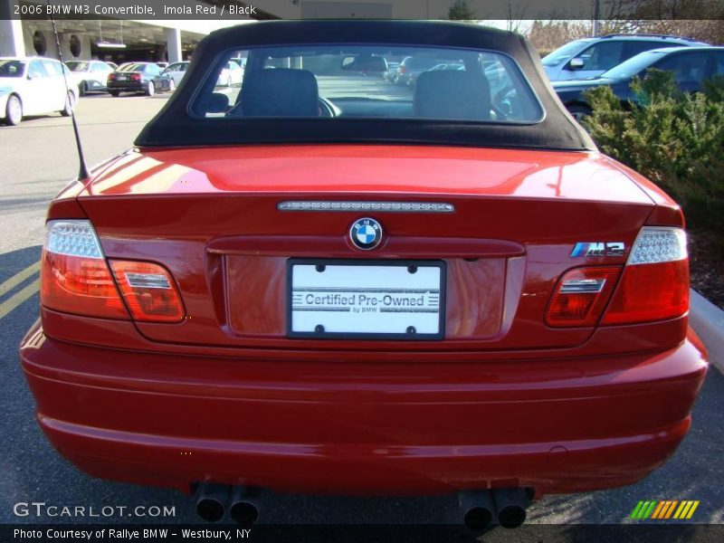 Imola Red / Black 2006 BMW M3 Convertible