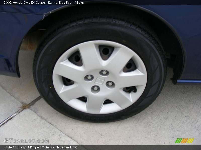 Eternal Blue Pearl / Beige 2002 Honda Civic EX Coupe