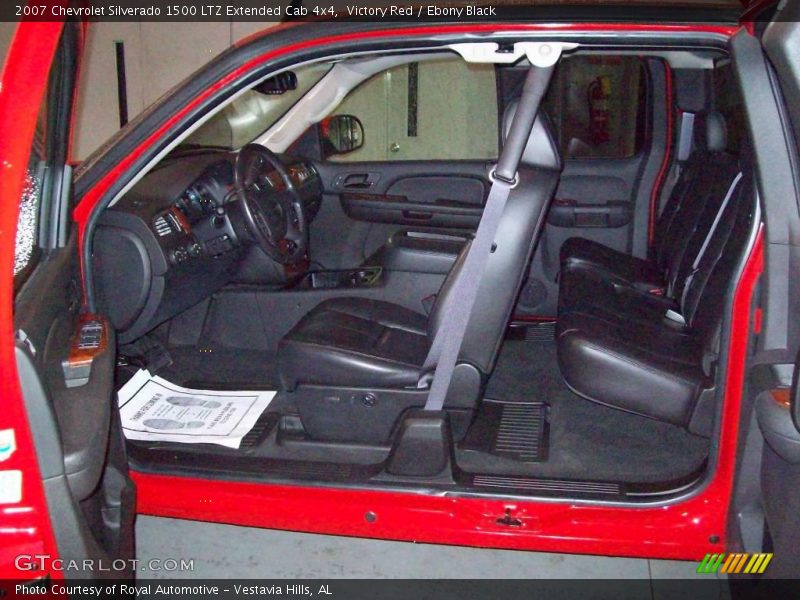 Victory Red / Ebony Black 2007 Chevrolet Silverado 1500 LTZ Extended Cab 4x4