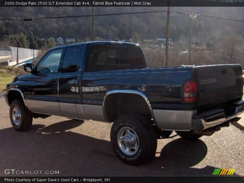 Patriot Blue Pearlcoat / Mist Gray 2000 Dodge Ram 2500 SLT Extended Cab 4x4