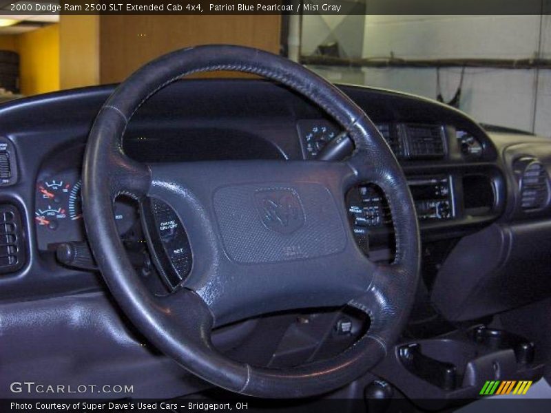 Patriot Blue Pearlcoat / Mist Gray 2000 Dodge Ram 2500 SLT Extended Cab 4x4