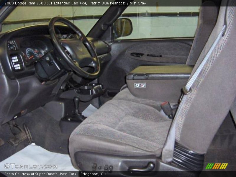 Patriot Blue Pearlcoat / Mist Gray 2000 Dodge Ram 2500 SLT Extended Cab 4x4