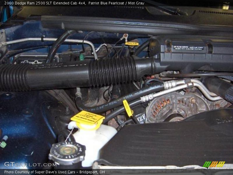 Patriot Blue Pearlcoat / Mist Gray 2000 Dodge Ram 2500 SLT Extended Cab 4x4