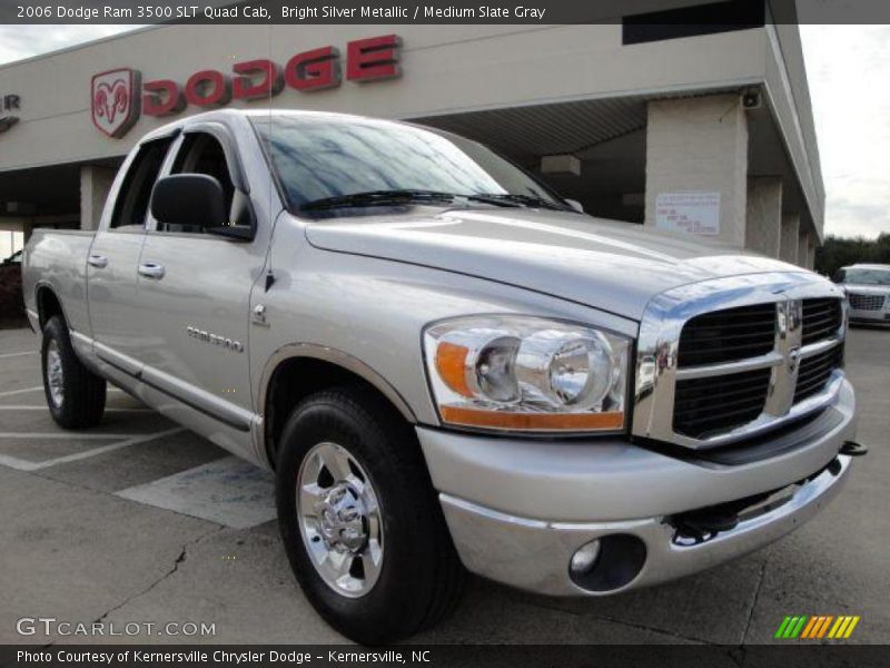 Bright Silver Metallic / Medium Slate Gray 2006 Dodge Ram 3500 SLT Quad Cab