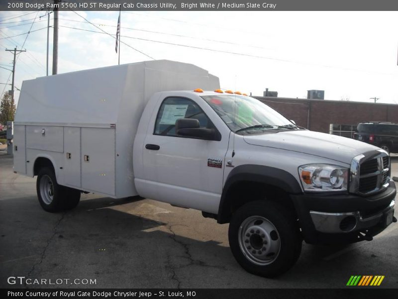 Bright White / Medium Slate Gray 2008 Dodge Ram 5500 HD ST Regular Cab Chassis Utility