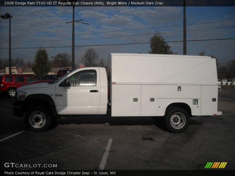Bright White / Medium Slate Gray 2008 Dodge Ram 5500 HD ST Regular Cab Chassis Utility