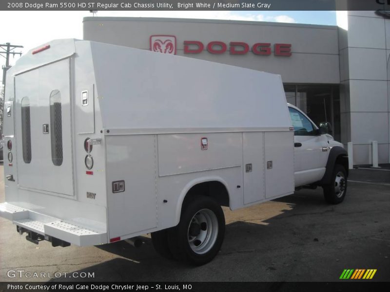 Bright White / Medium Slate Gray 2008 Dodge Ram 5500 HD ST Regular Cab Chassis Utility
