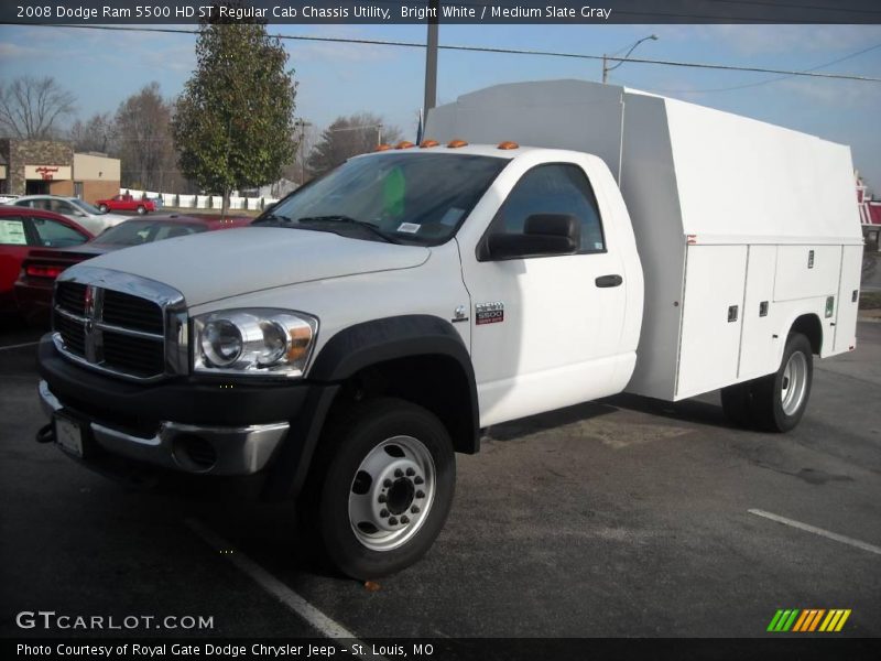 Bright White / Medium Slate Gray 2008 Dodge Ram 5500 HD ST Regular Cab Chassis Utility