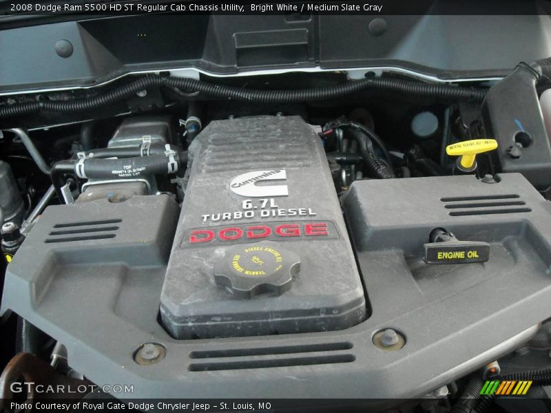 Bright White / Medium Slate Gray 2008 Dodge Ram 5500 HD ST Regular Cab Chassis Utility