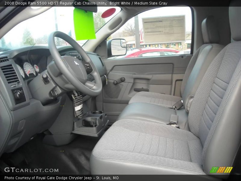Bright White / Medium Slate Gray 2008 Dodge Ram 5500 HD ST Regular Cab Chassis Utility